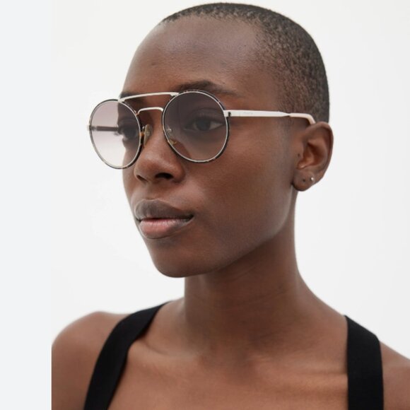 Prada Round Unisex Sunglasses (Tortoise/Silver/Pink) SPR 51S (2AU-4K0) - Picture 13 of 13